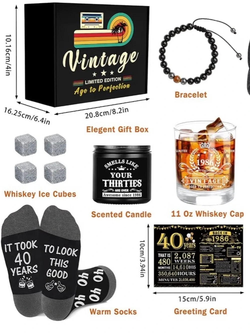 Vintage 40th Birthday Gift Box Set 1986 BNWT NEW